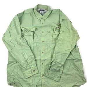 Columbia PFG Mens Shirt, Green XL